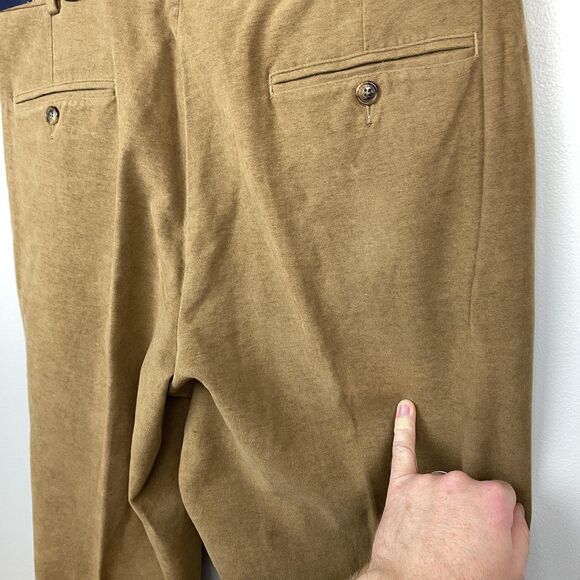 Brooks Brothers 346 Pants Mens 34x32 Brown Flat Front Dress‎ Chino 100% Cotton - Picture 6 of 13